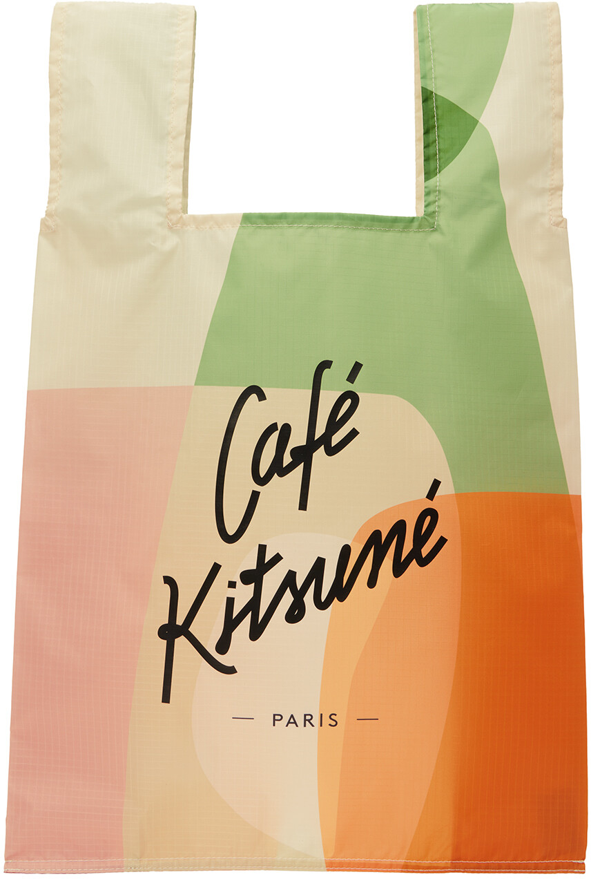 

Многоцветная сумка-шоппер с короткими ручками Maison Kitsuné