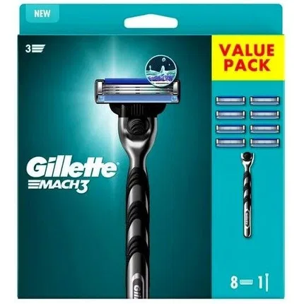Бритвенный станок Gillette Mach 3 + 8 лезвий