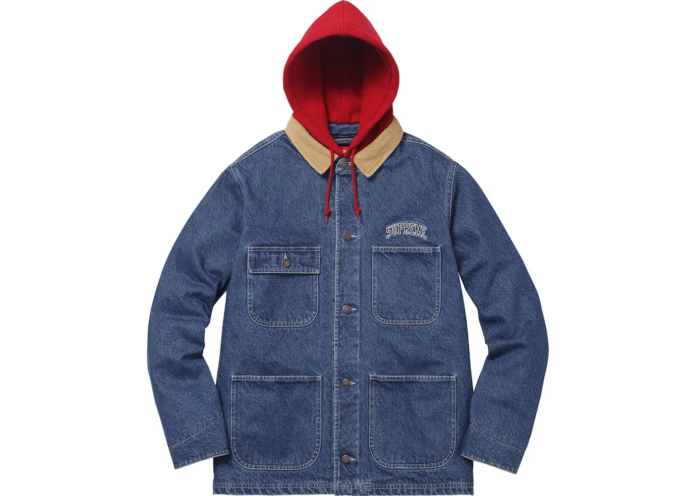 Мужское пальто с капюшоном Supreme Coat, Blue