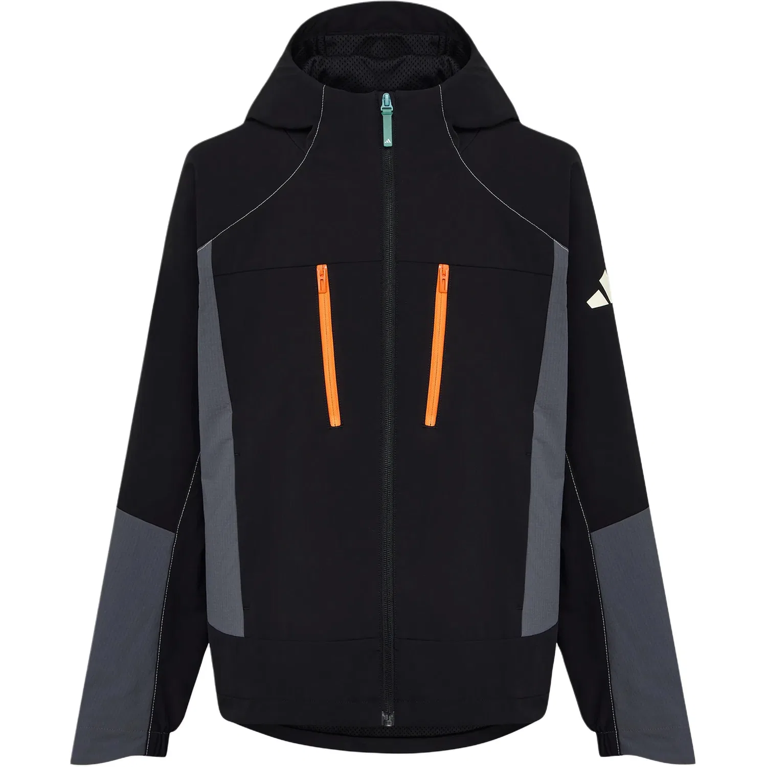 Детская куртка с капюшоном немоделируемая средняя Adidas, черный