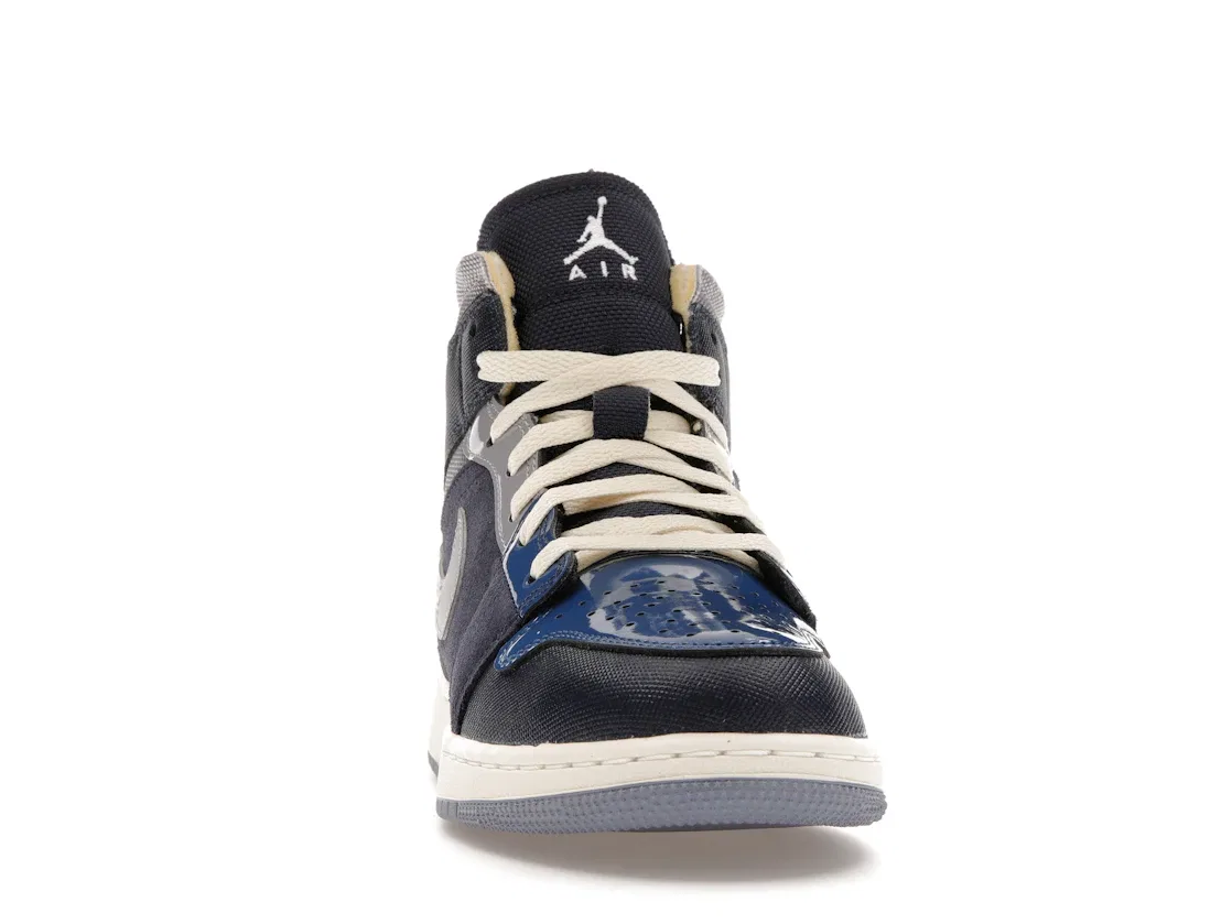Детские кроссовки Lifestyle Jordan 1 Mid SE Craft Jordan, Obsidian/French Blue/Ashen Slate/White — фото 2