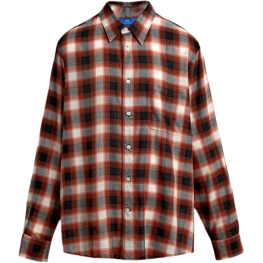 Мужская рубашка с длинным рукавом Aaron Levine Shirts ZARA, Red