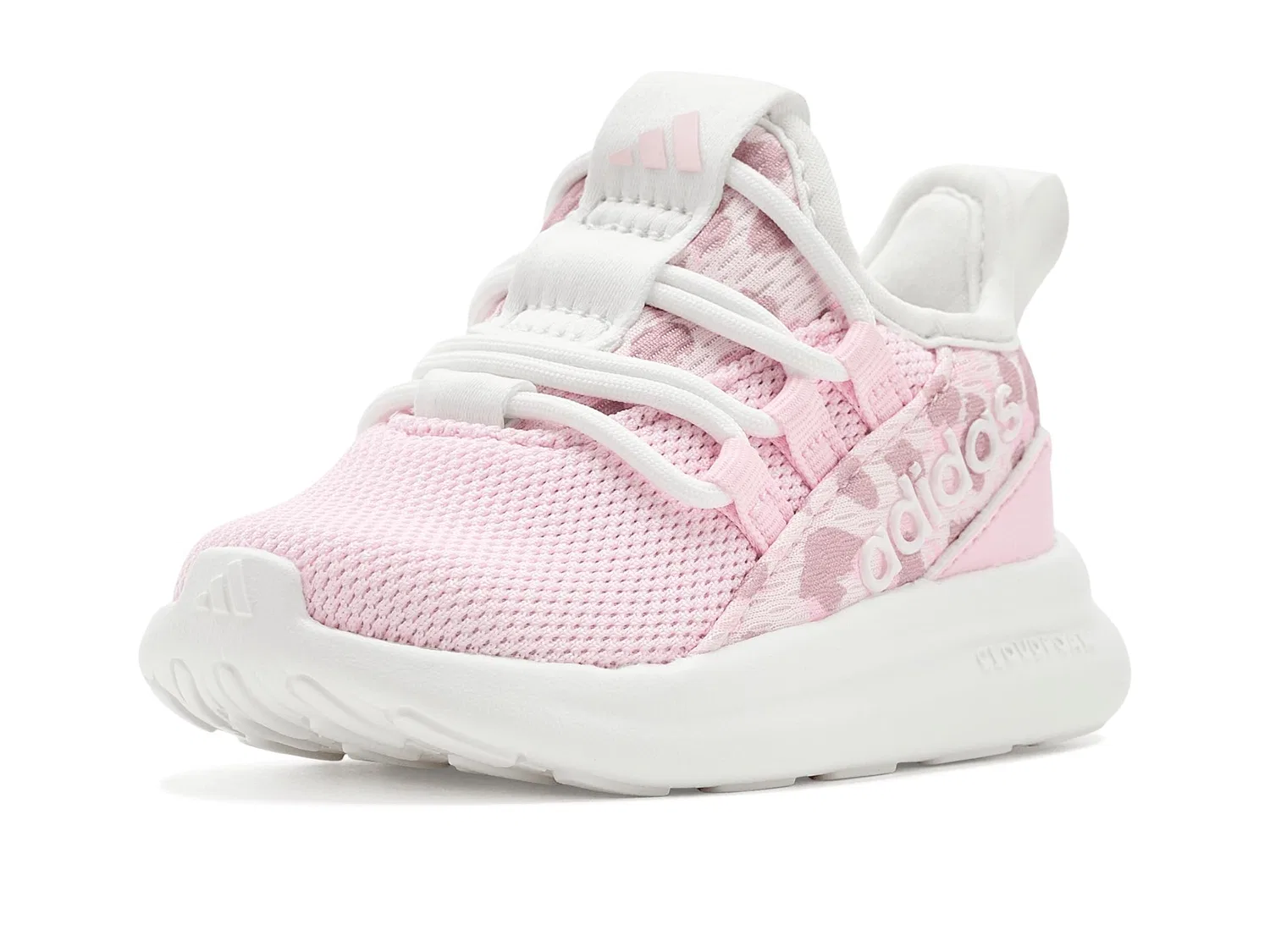 Кроссовки Lite Racer Adapt 8.0 (для младенцев и малышей) Adidas Kids, White/Distilled Pink/Clear Pink — фото 2
