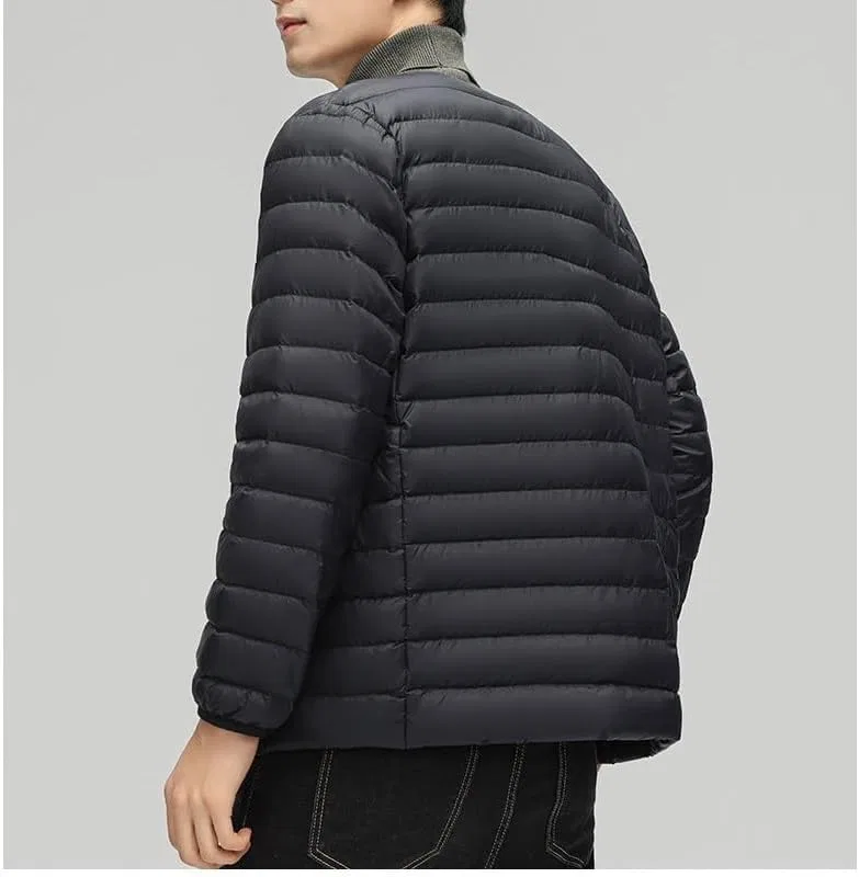 Мужская куртка-пуховик с V-образным вырезом, Youth Casual Style, серый — фото 2