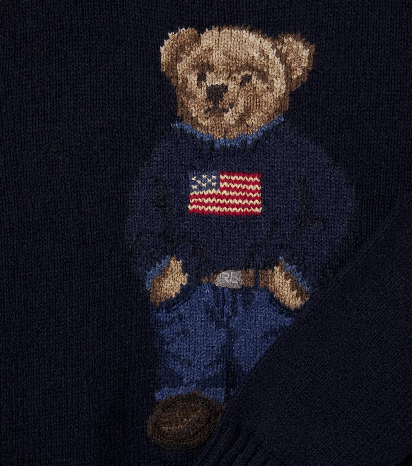 Свитер хлопковый Polo Bear Polo Ralph Lauren Kids, синий — фото 3