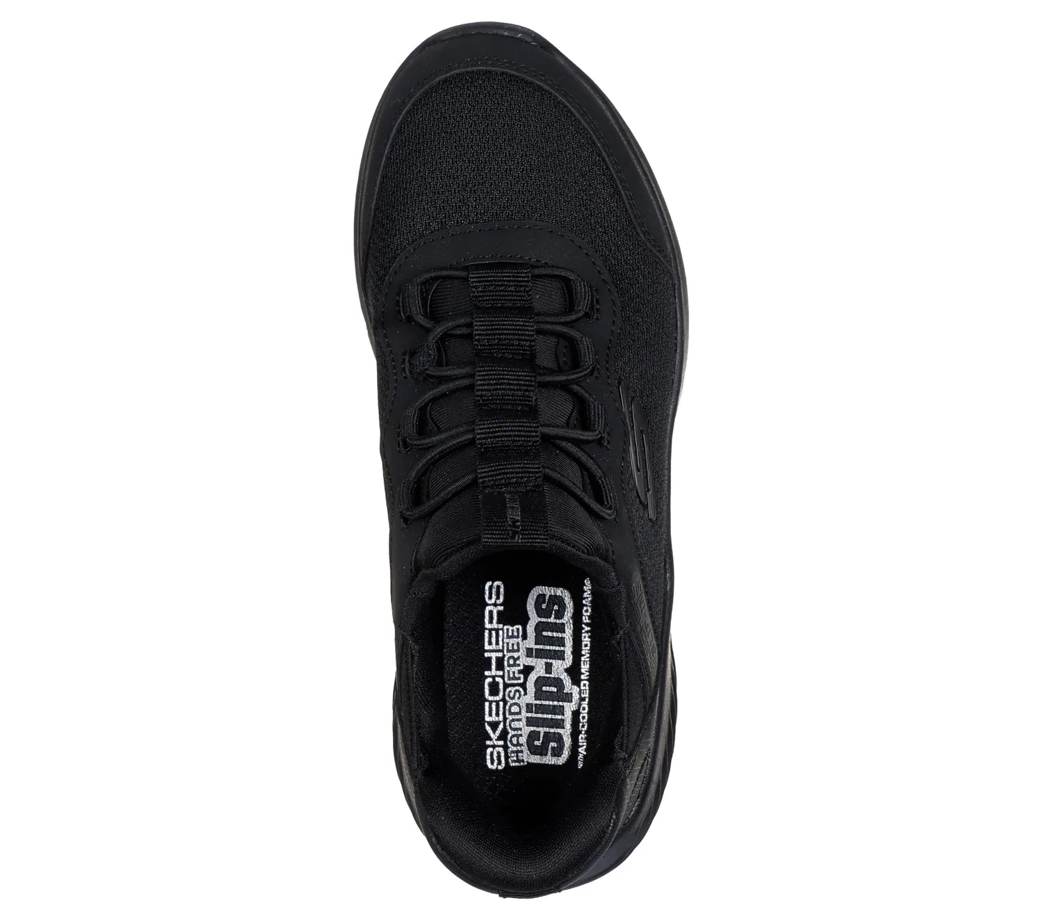 Детские кроссовки для мальчиков с воздушно-охлаждающей пеной Brisk-burst Bounder Skechers, Black Synthetic Textile Black Trim — фото 3