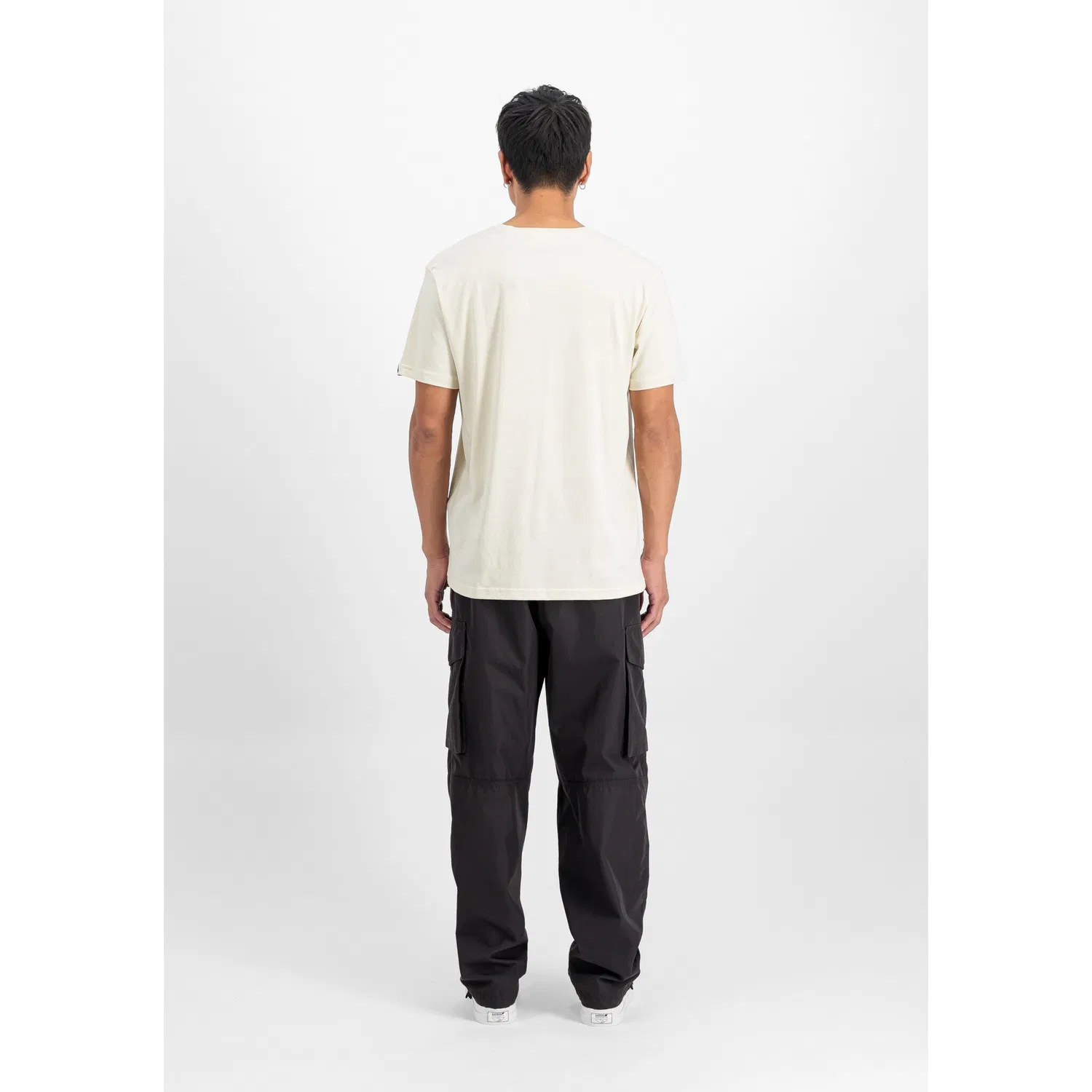 Детская футболка базовое Alpha Industries, Vintage White/Night Purple — фото 4
