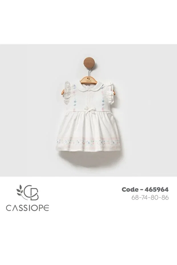 Детское платье для девочек с принтом Floral printed lace baby girl summer dress Csp Cassiope, White — фото 3