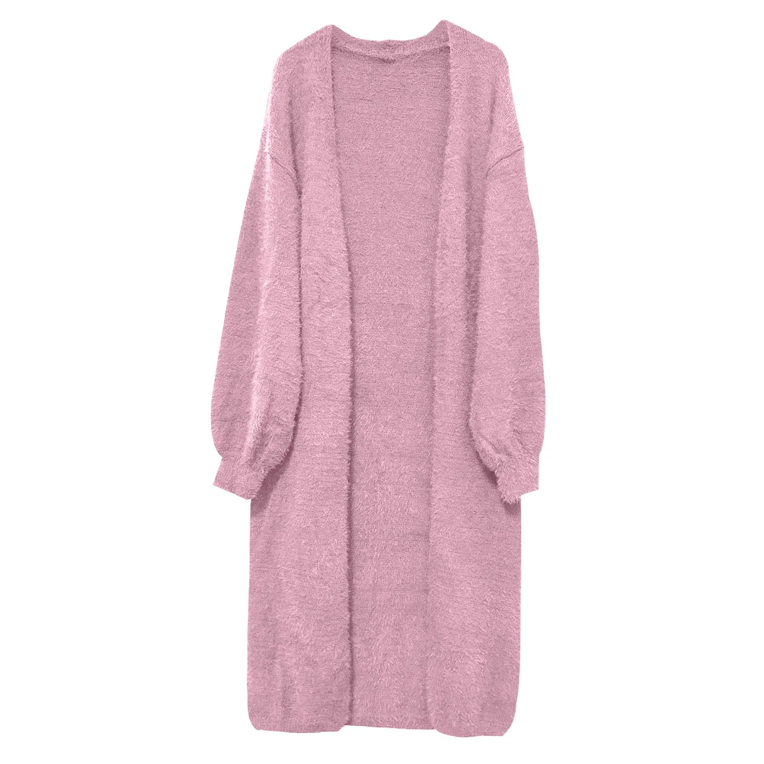 Женский кардиган из искусственного меха с принтом, Pink — фото 4