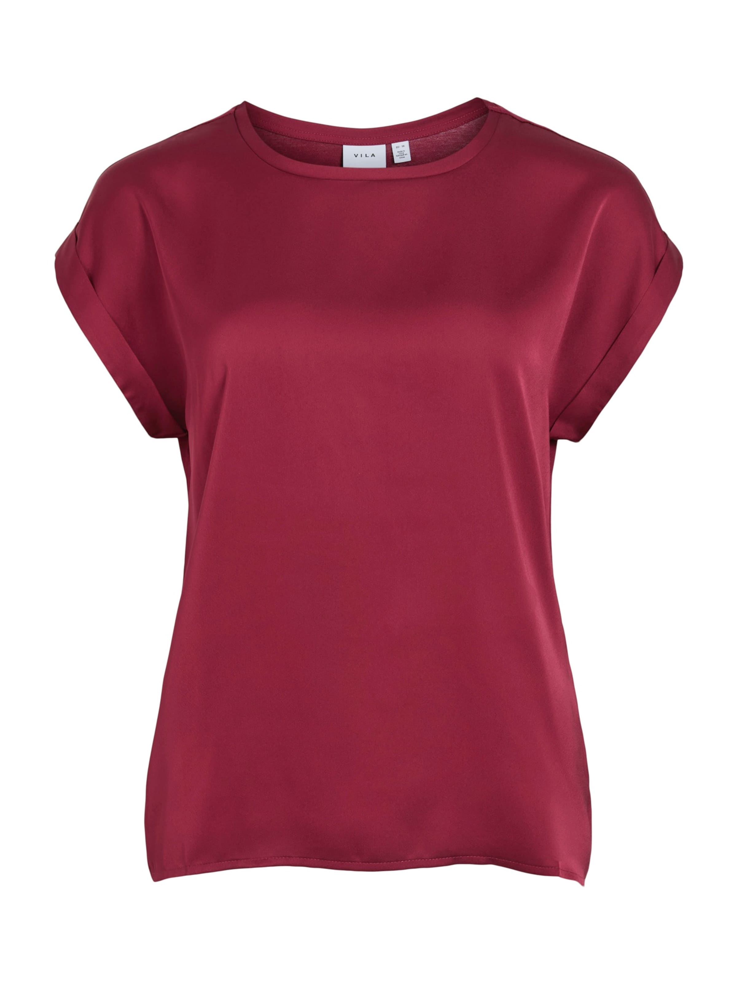 

VILA Футболка 'VIELLETTE' в винно-красном цвете, Красный, VILA Футболка 'VIELLETTE' в винно-красном цвете