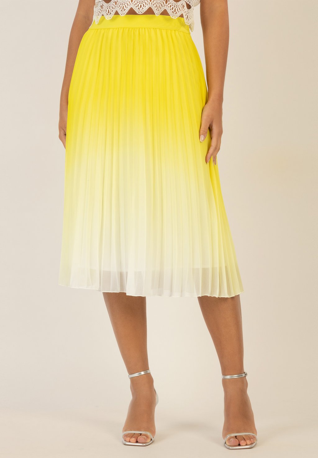 

Юбка плиссированная A-line skirt Apart, желтый
