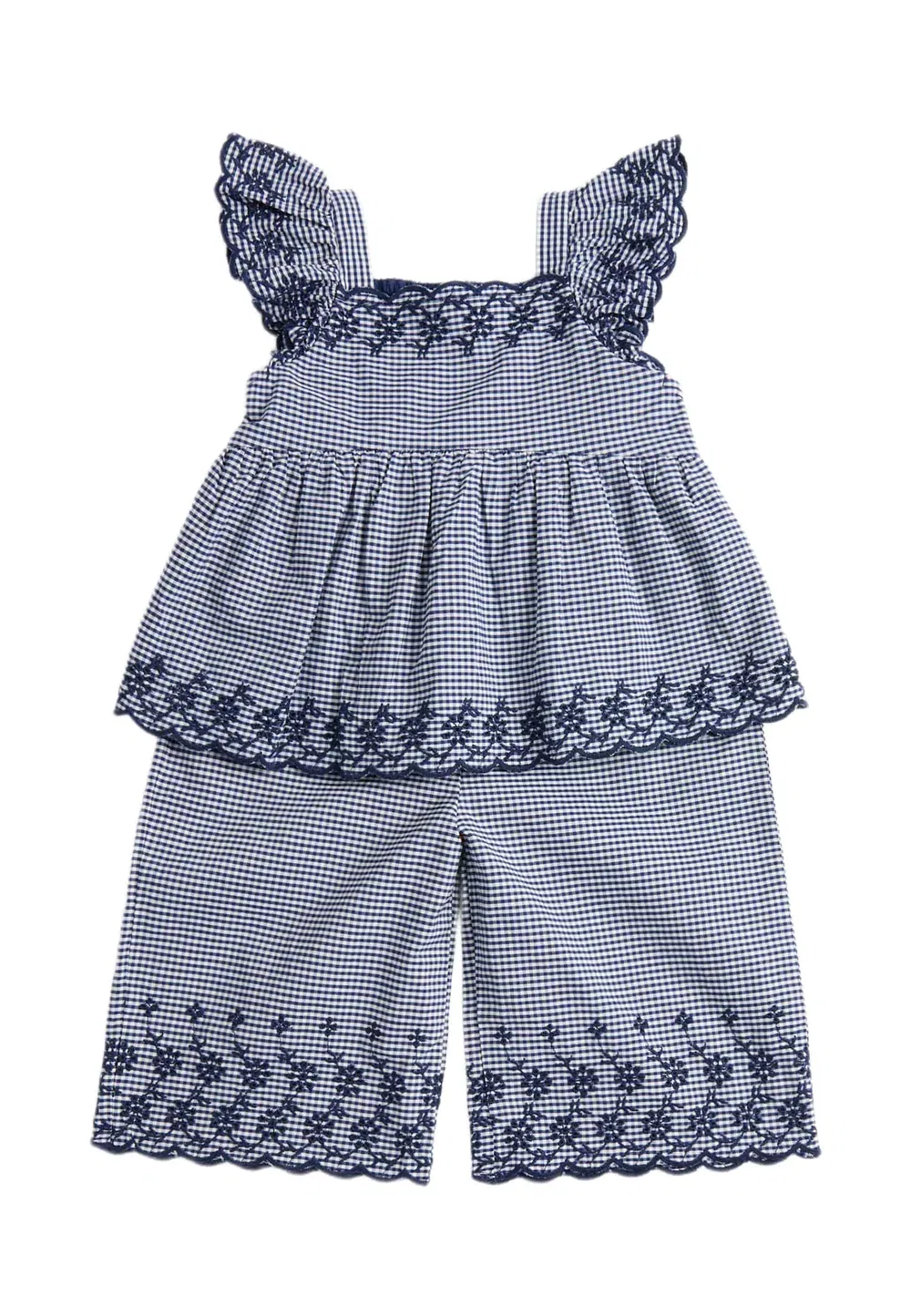 Комплект одежды в клетку (верх и низ, 0-5 лет) - брюки Marks & Spencer, Blue Mix
