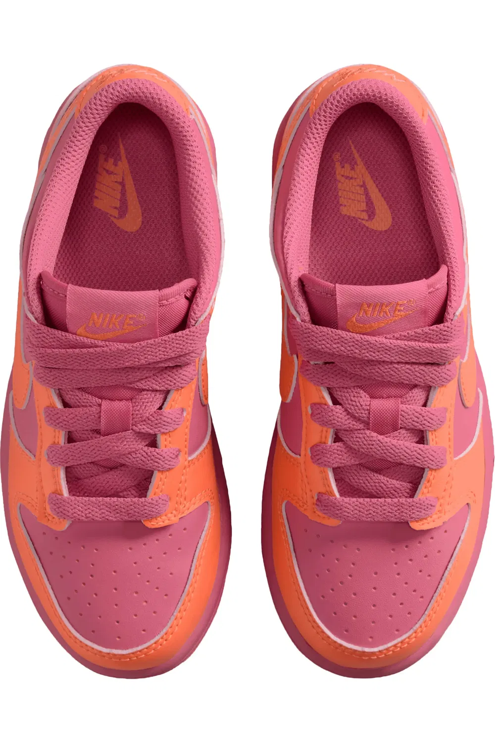 Кроссовки детские баскетбольные Dunk Low Nike, Peony/Orange/Orange Frost — фото 3