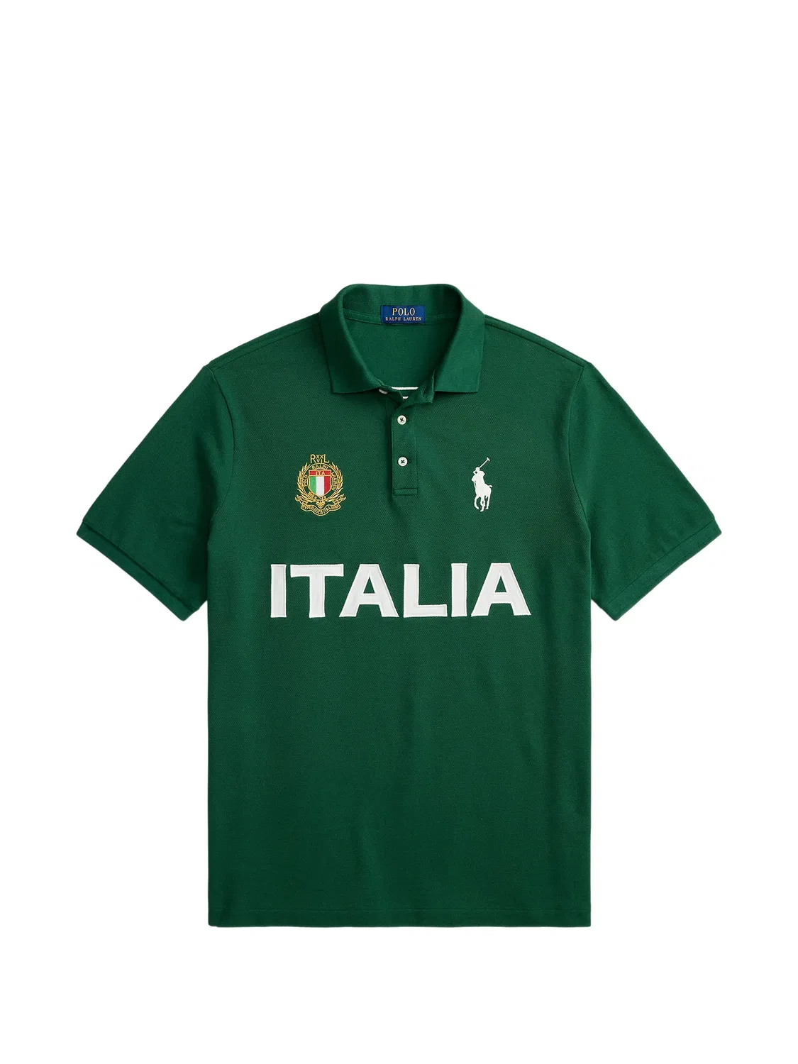 Футболка-поло Italia зеленая Polo Ralph Lauren, зеленый
