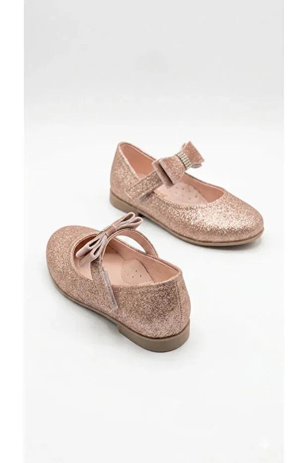 Детские балетки для девочек с бантом Patik Bebe, Pink