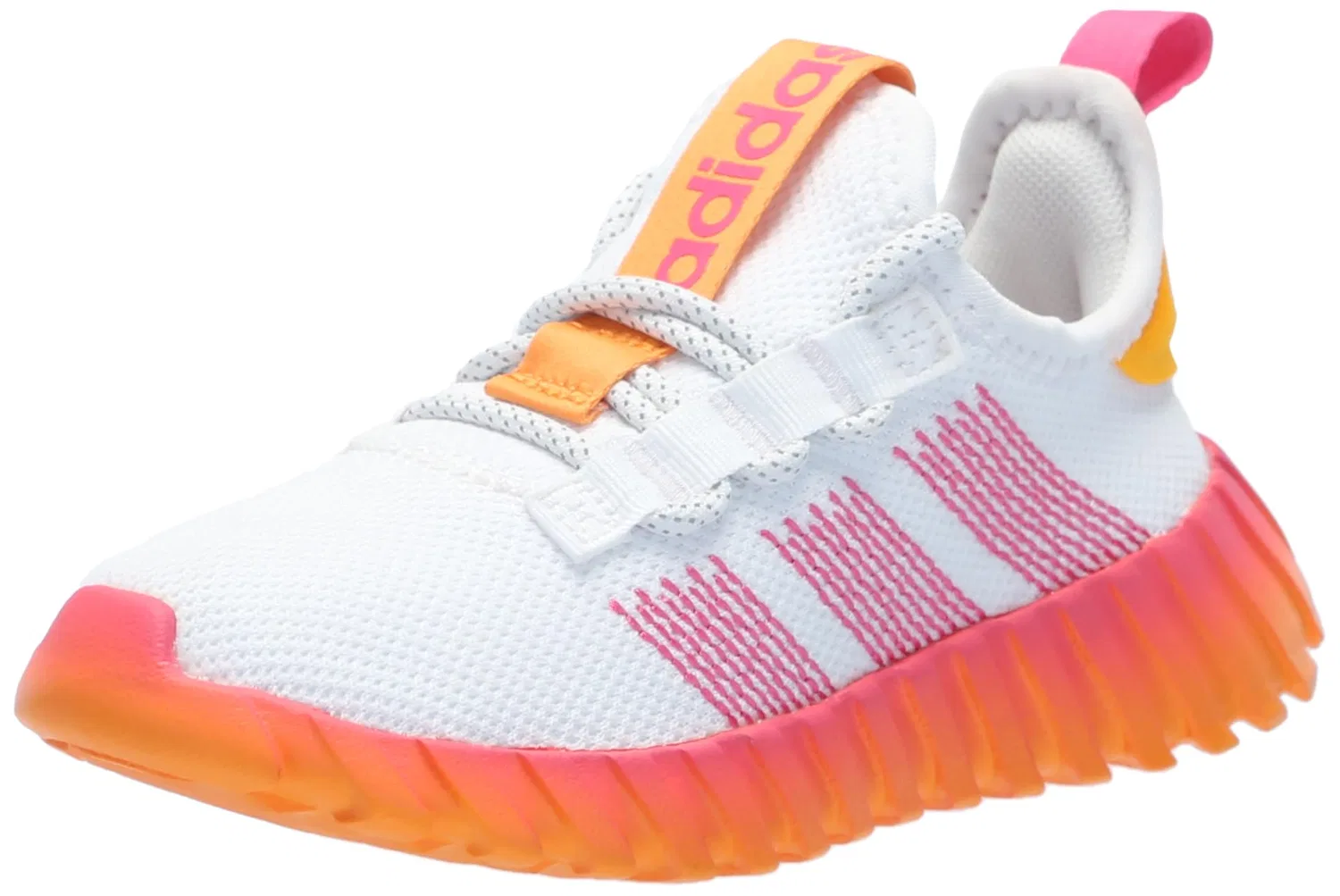 Детские кроссовки для мальчиков с принтом Kaptir Flow Adidas, White Pulse Magenta Crew Orange