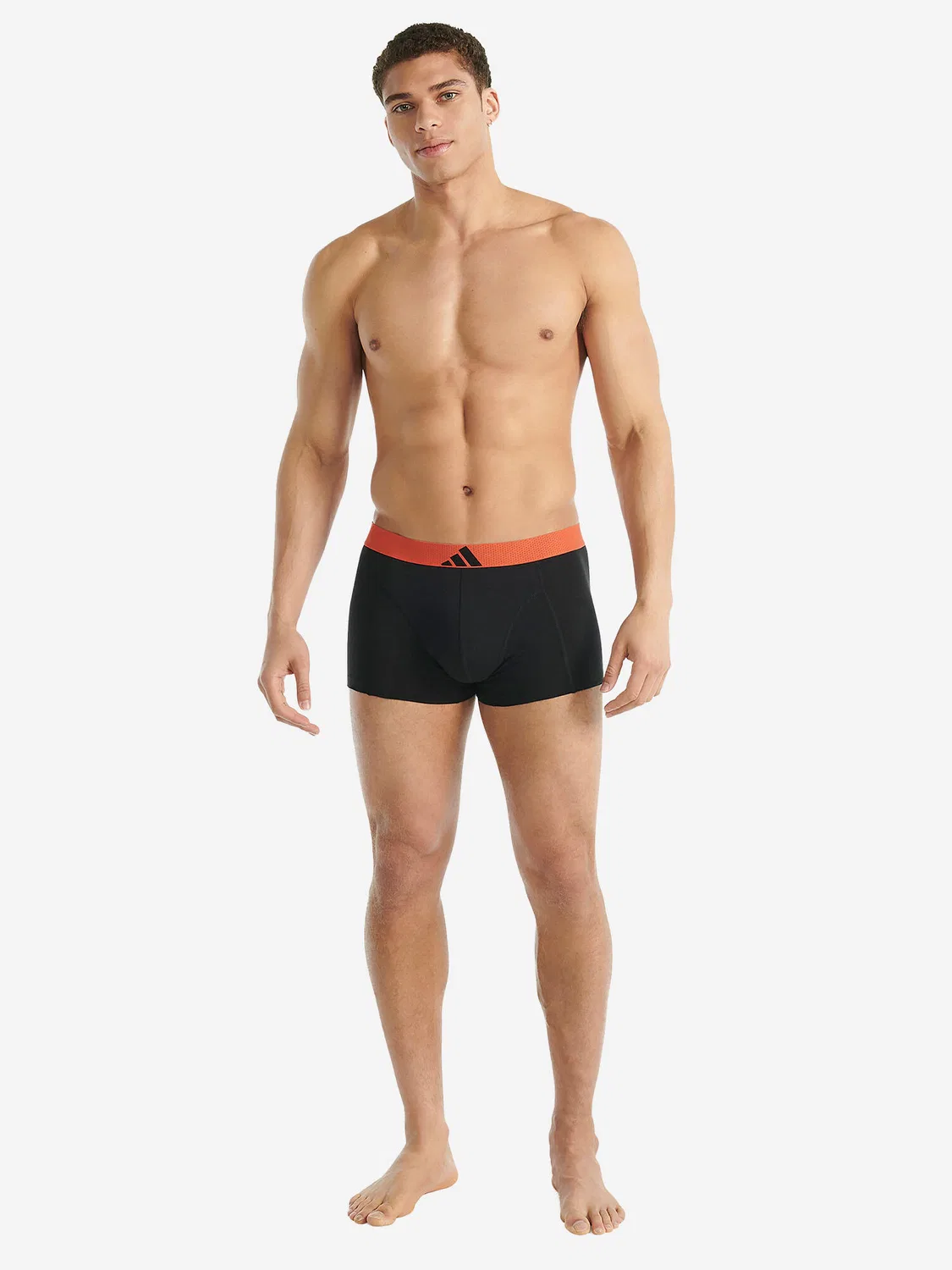 Мужские облегающие боксеры Active Flex Cotton, Adidas, Цвет: Schwarz Rot — фото 2