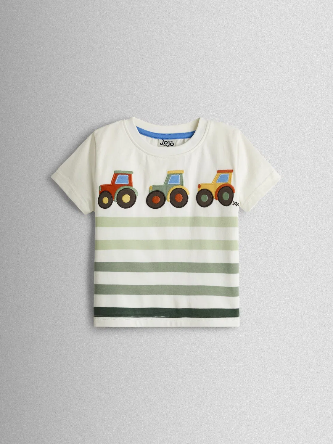 Футболка 2-Pack Tractor JoJo Maman Bébé, натуральный и хаки-зеленый трактор — фото 2