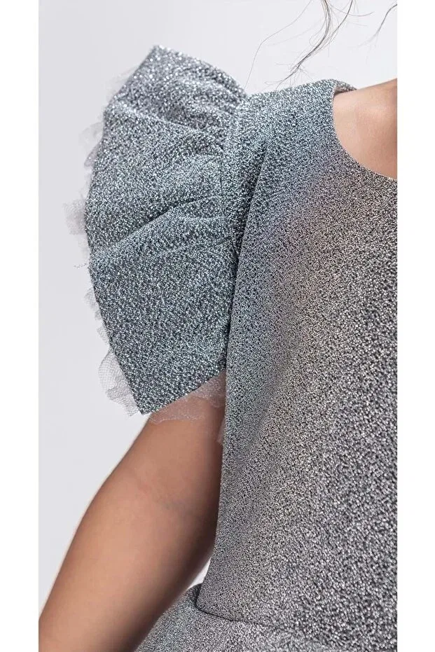 Детское платье для девочек с коротким рукавом Glittering champs-elysees Mnk Baby&Kids, Gray — фото 3