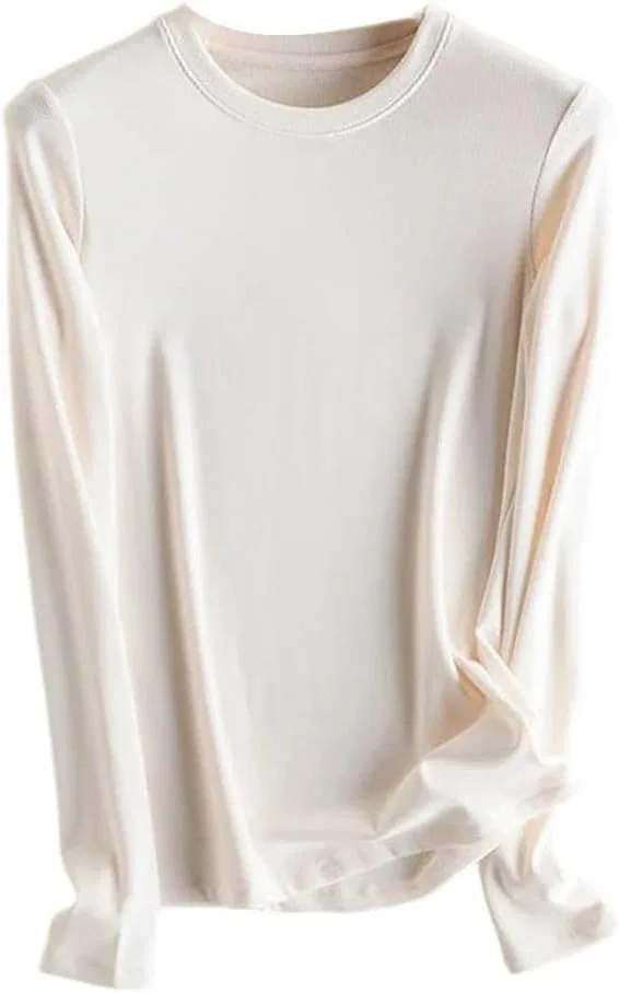 Женская базовая водолазка с длинным рукавом, White