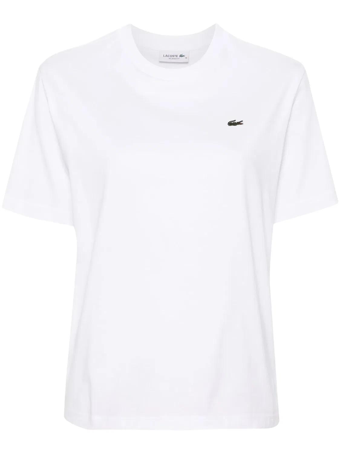 Хлопковая футболка с логотипом Lacoste, белый