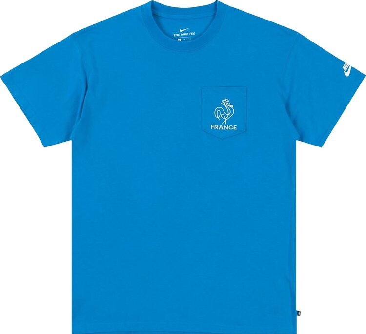 Футболка Nike SB x Parra France Federation Kit T-Shirt 'Neptune Blue/White', синий — фото 2
