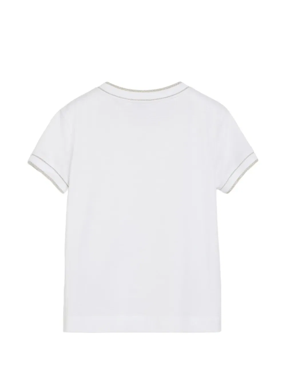 Футболка из джерси с логотипом Brunello Cucinelli Kids, белый — фото 2