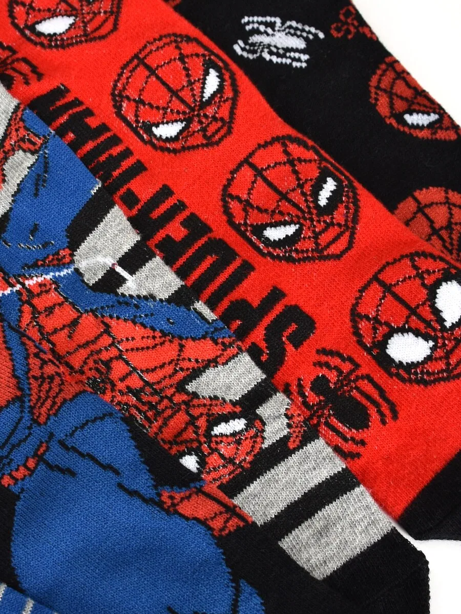 Носки с изображением Человека-паука и надписью "Marvel" разных цветов SPIDERMAN — фото 4