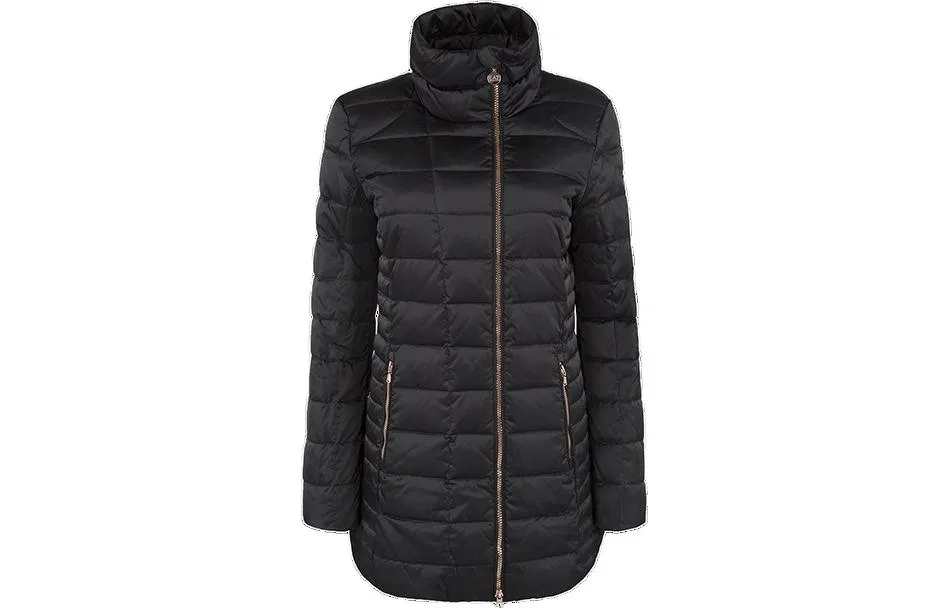 Женская куртка пуховик с воротником-стойкой Emporio Armani, Black