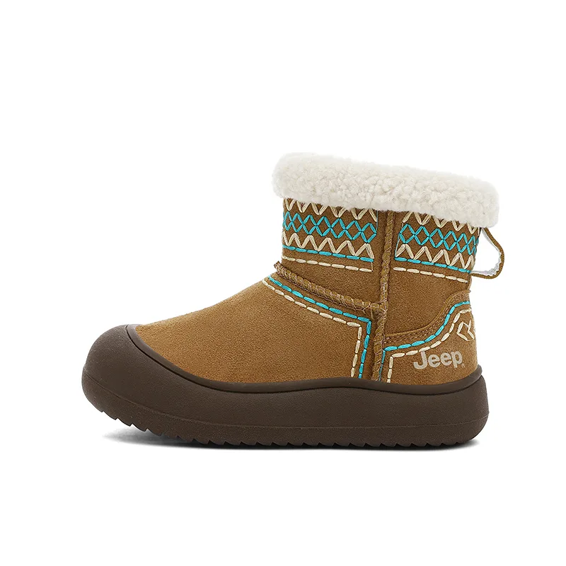 Детские хлопковые кроссовки Jeep, Caramel Brown[Fleece-Lined-Warm and Lock-Warm]