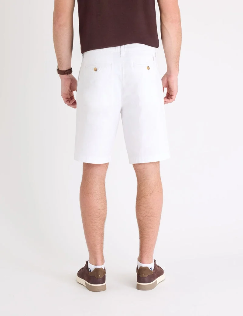 Мужские шорты U.S. Polo Assn. 9" Mason Stretch Twill, белый — фото 2