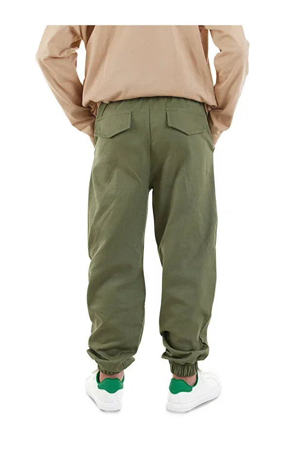 Детские брюки-карго для мальчиков хлопковые Denokids, Khaki — фото 2