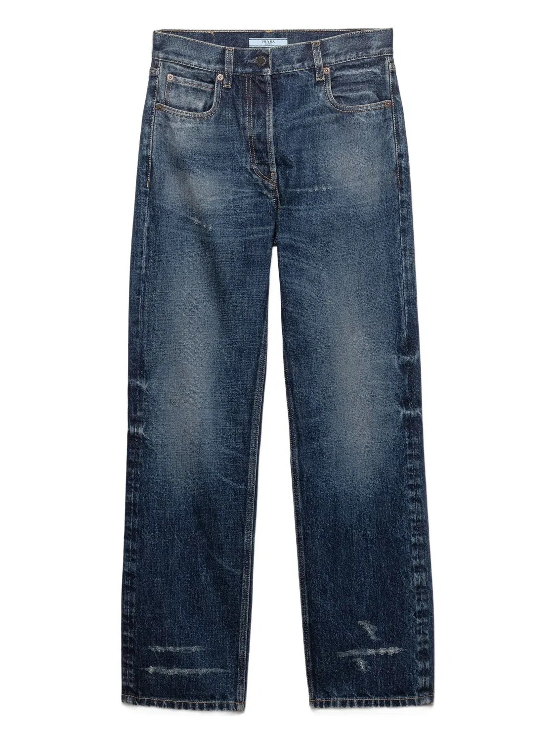 Джинсы с Five-Pocket Prada, синий