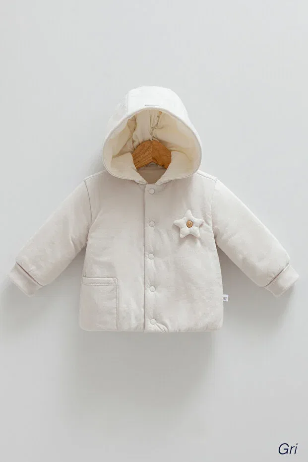 Детское зимнее пальто для девочек хлопковое Caramell, Gray