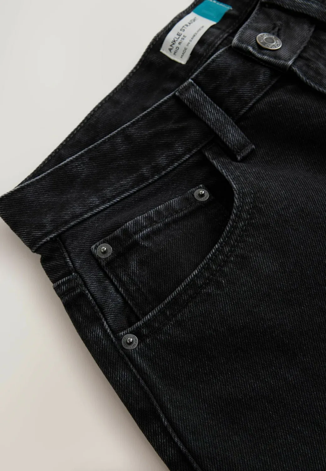 Укороченный крой - прямые джинсы до щиколотки - прямые джинсы Next, Washed Black — фото 2