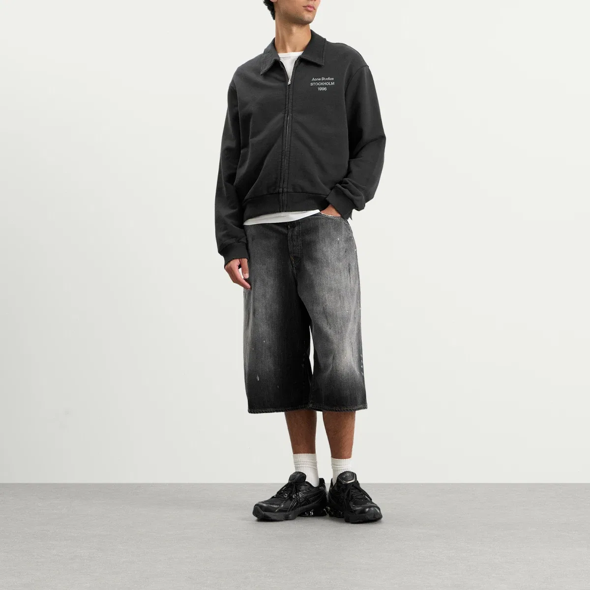 Кардиган на молнии Fokot u zip 1996 Acne Studios, Faded Black — фото 4