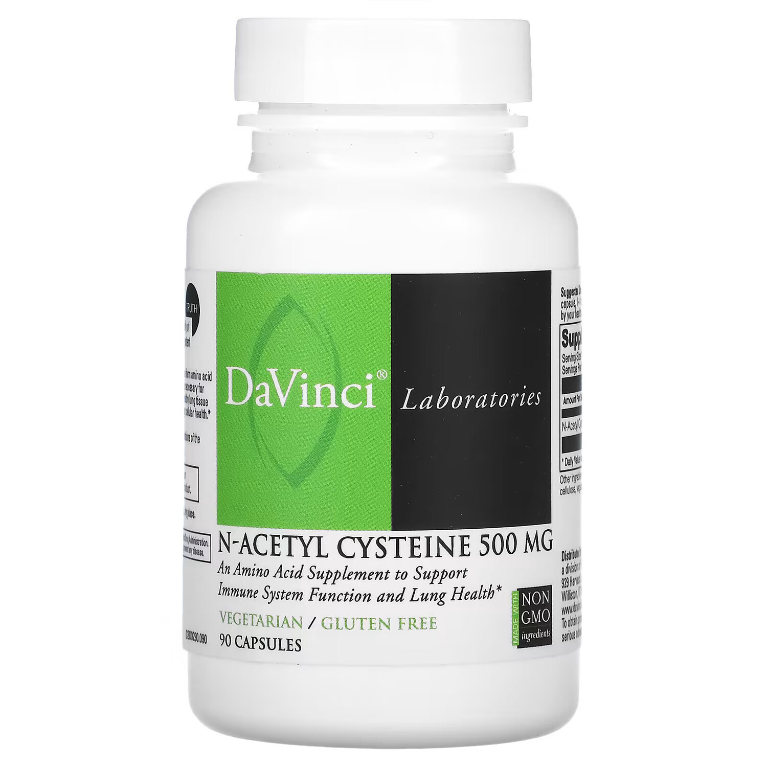 

DaVinci Laboratories of Vermont, N-ацетилцистеин, 500 мг, 90 капсул