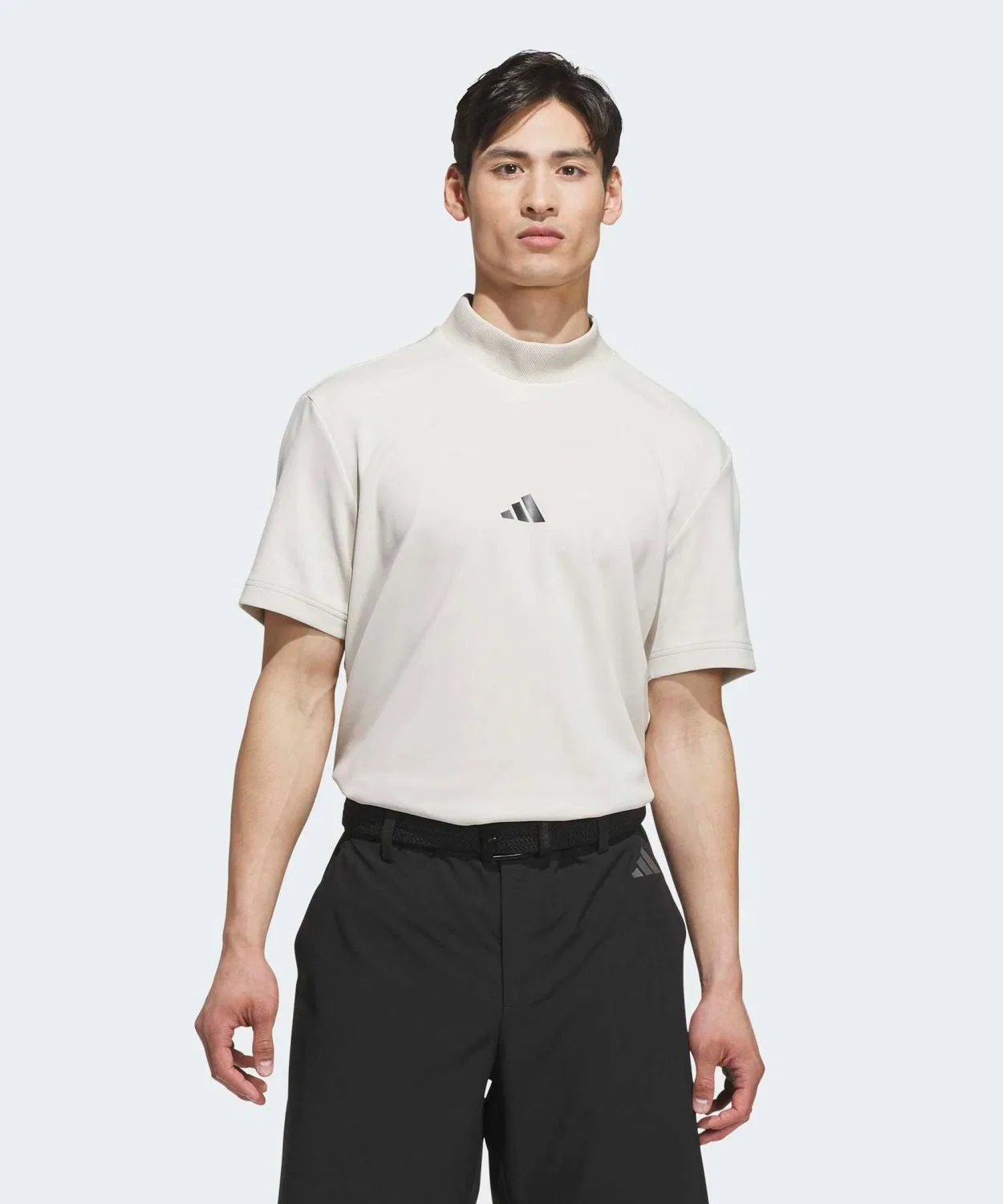 Мужская хлопковая футболка-поло с коротким рукавом Adidas Golf, Cream