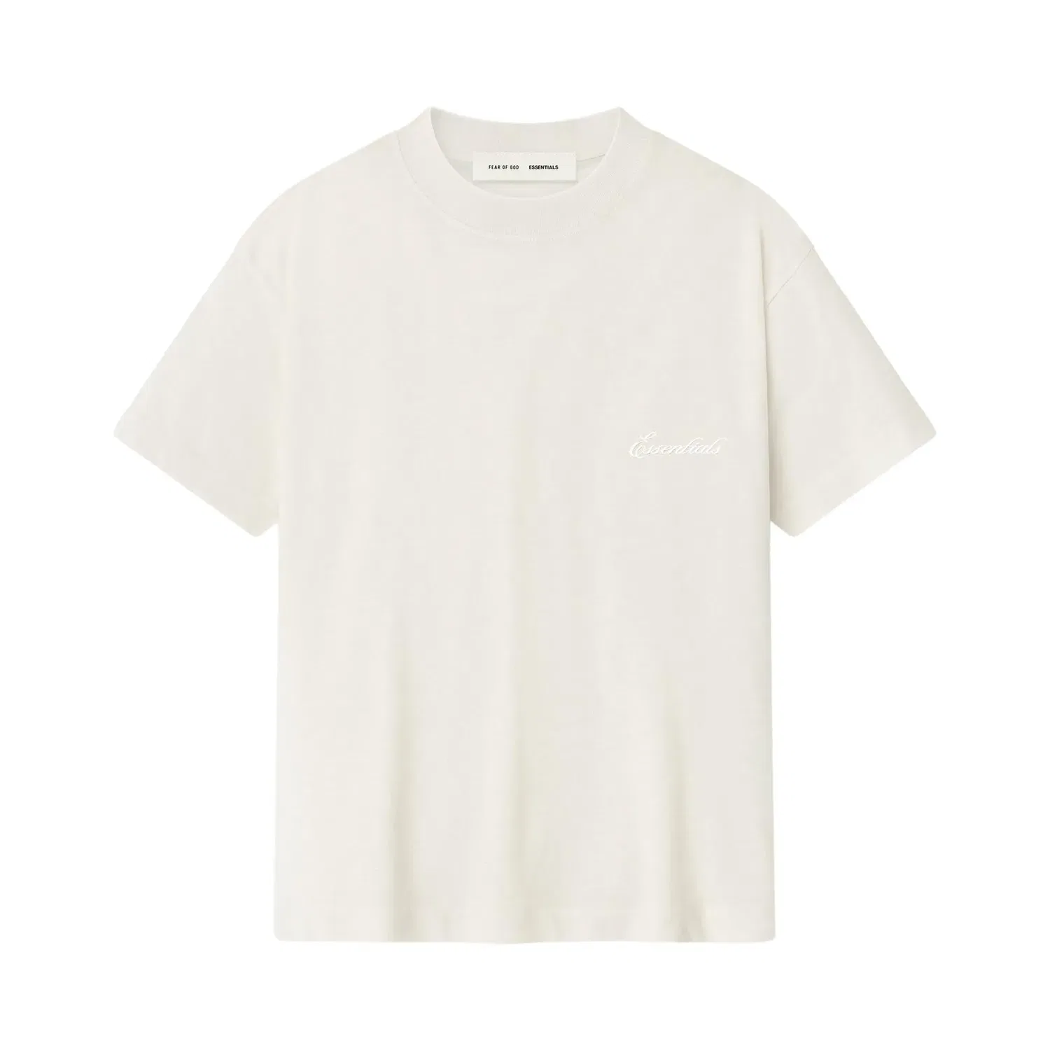 Футболка Fear of God Essentials с вышивкой, кремовый