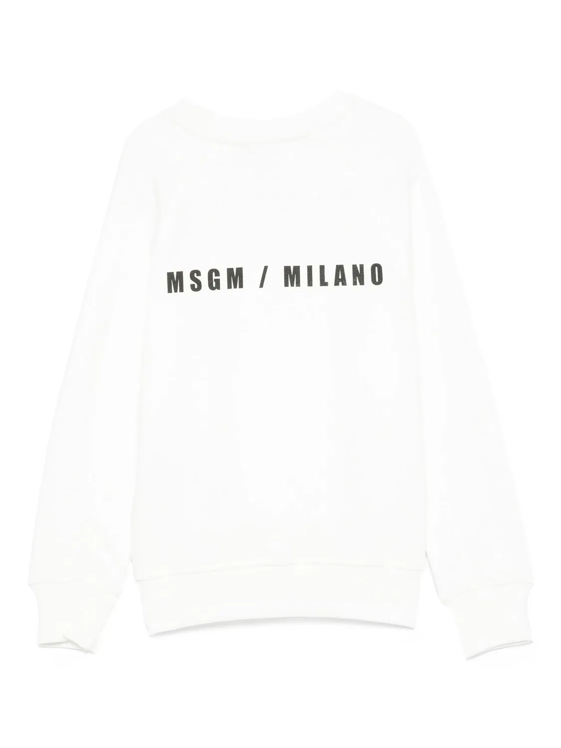 Толстовка с принтом логотипа MSGM, цвет слоновой кости — фото 2