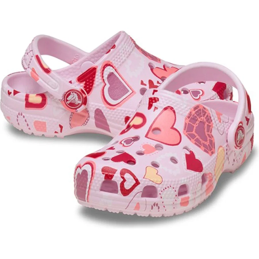 Детские спортивные шлепанцы Classic Vday Clog Crocs, Розовый — фото 2