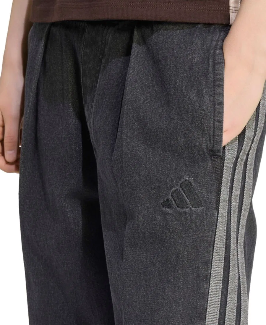 Джинсовые брюки свободного кроя Stadium Washed Denim adidas, Black — фото 3