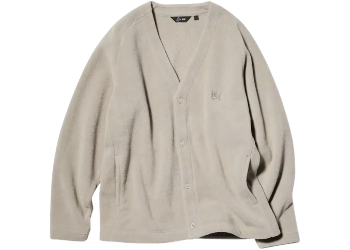 Детский флисовый кардиган с принтом Uniqlo x Needles Cardigan, Beige