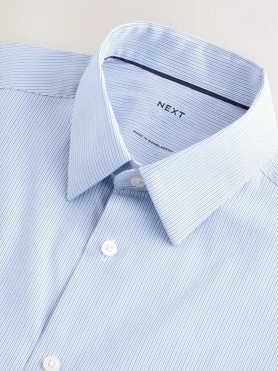Рубашка Next Regular fit на пуговицах, светло-голубой, темно-голубой — фото 2