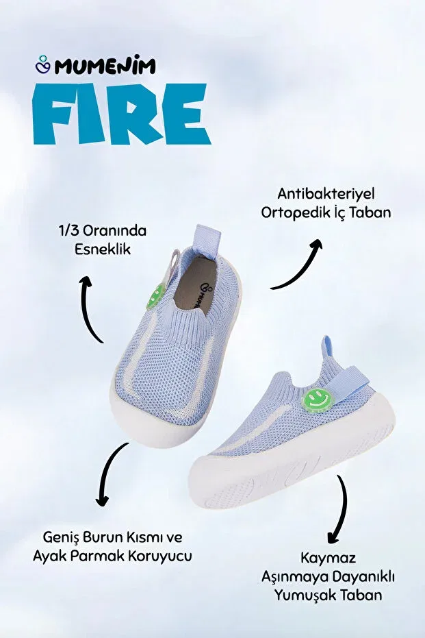 Детские туфли для девочек с ортопедической стелькой First Step Shoes Mumenim, Blue — фото 2