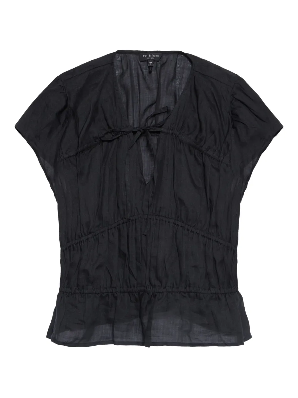 

Топ со сборками rag & bone, черный