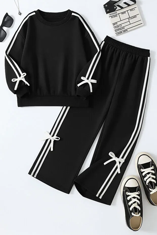 Детский комплект для девочек с бантом Sportswear Generic Brands, Black