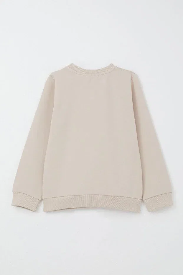 Детский спортивный комплект для мальчиков с принтом енота Breeze, Beige — фото 4