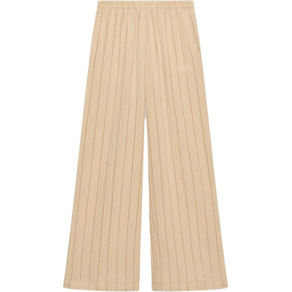 Женские брюки свободного кроя с широкими штанинами Sand ZARA, Sand — фото 3