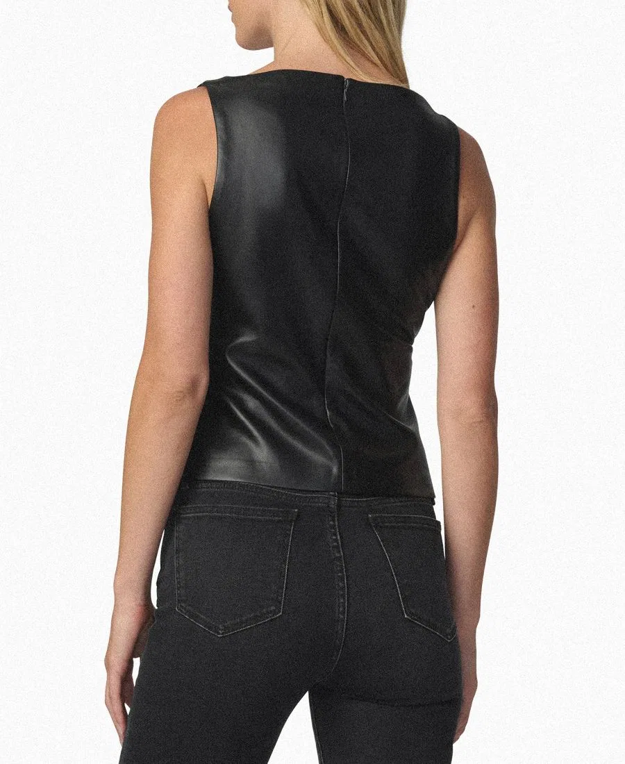 Топ без рукавов с лодочным вырезом Joe's Jeans, Black — фото 3